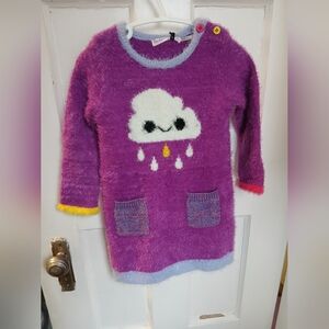 New 18m Toddler Girls Dress Sweater Clothing Rain Cloud Unique Fuzzy Warm Winter